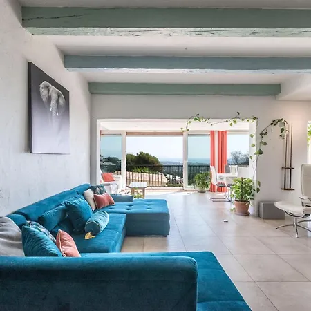 펜션 Paloma - Great Location - Sea View - Alps 앙티브